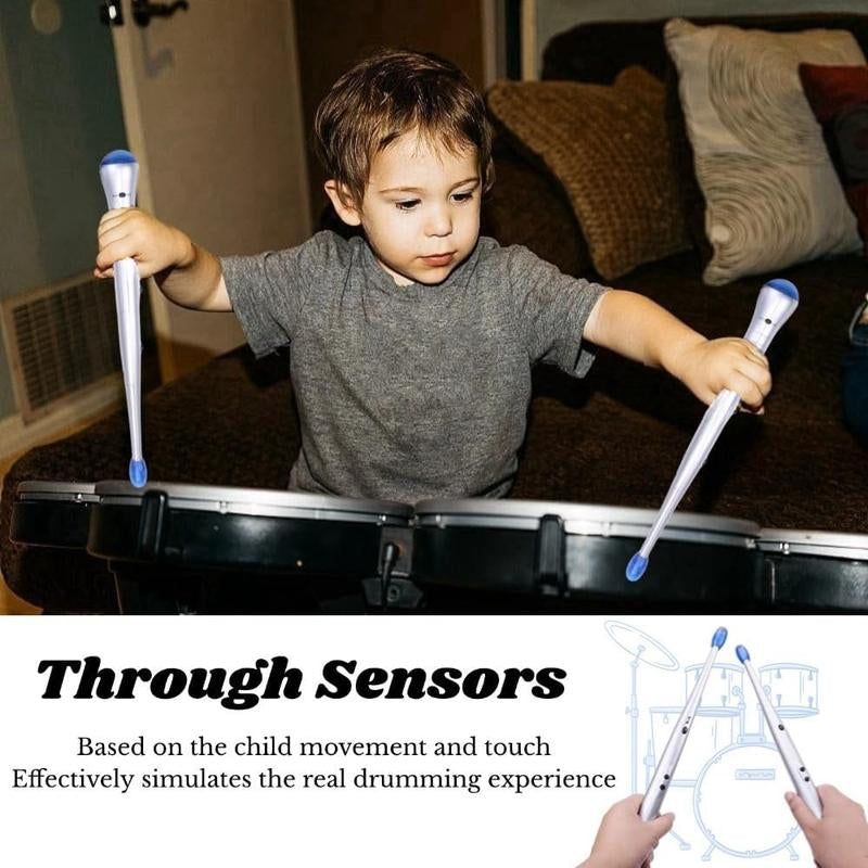 Air Hit Digital Drumsticks – Suitable for Ages 3 to Adult. Batteries Not Included. a Fun Gift Item, Not Intended for Professional Use. Drum Stick Set